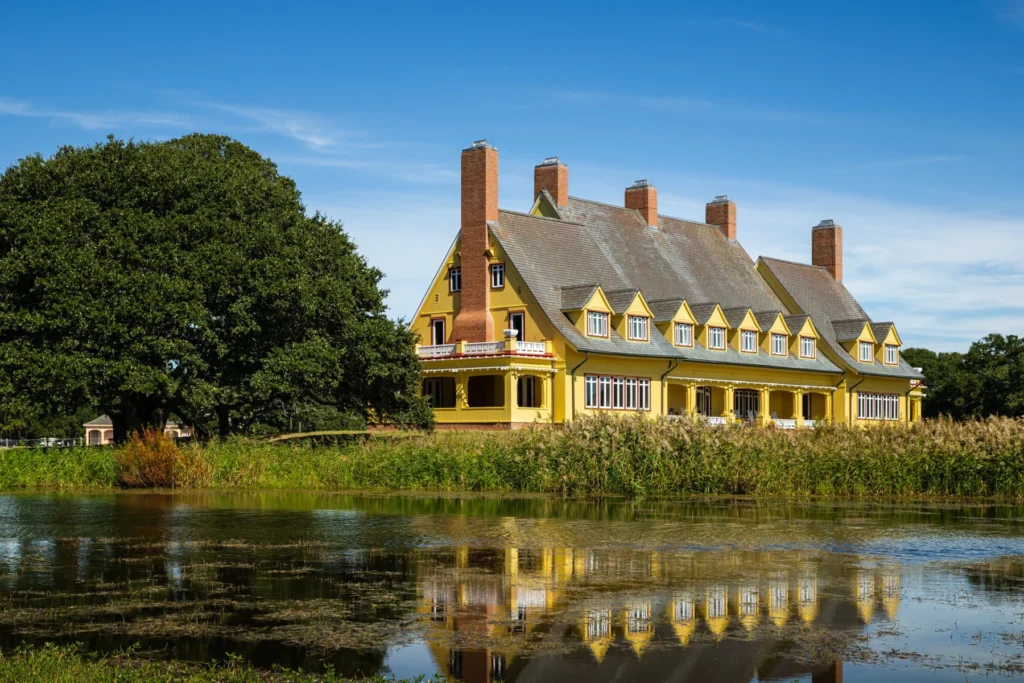 scenic view of a home on the waterfront